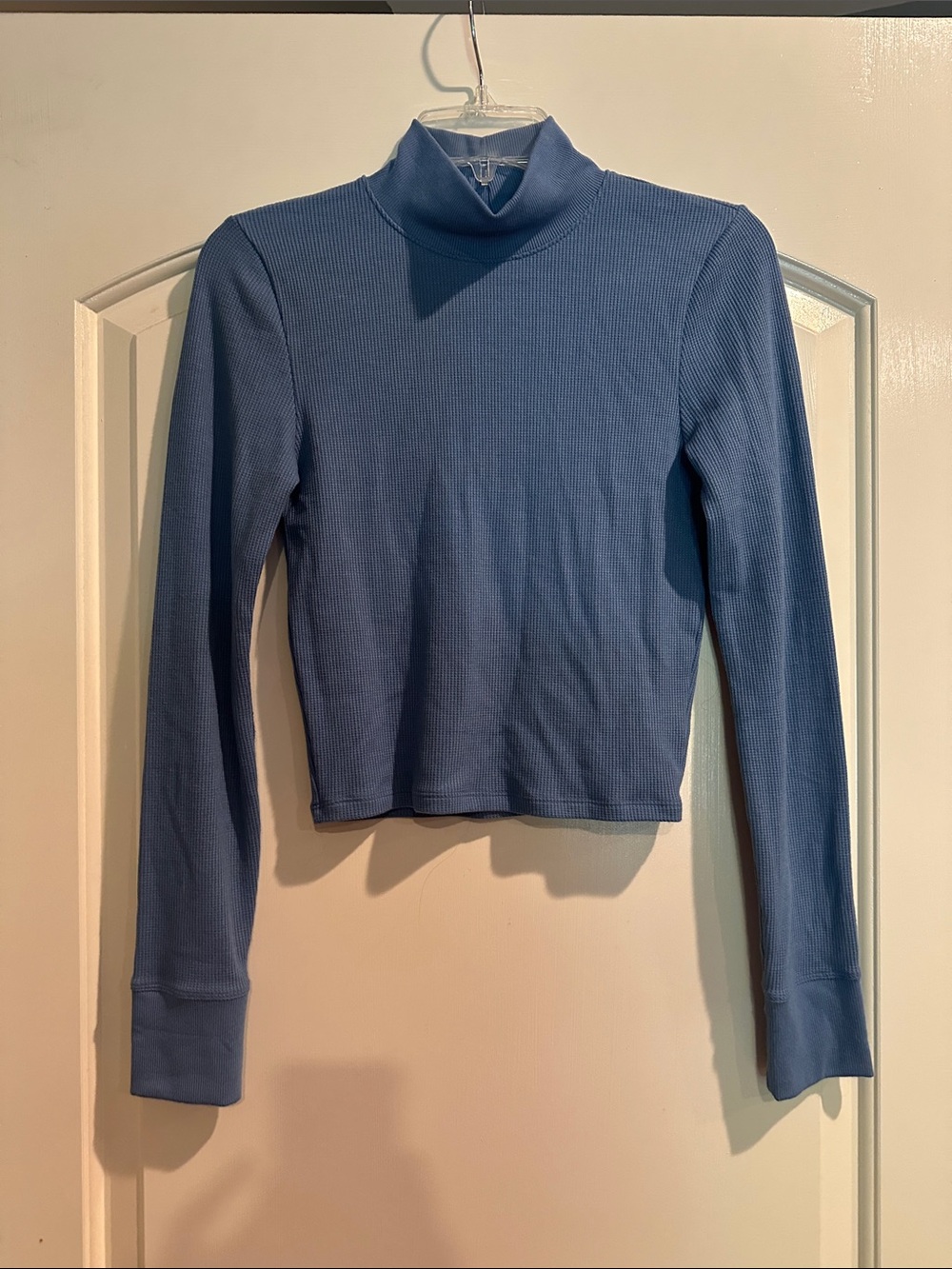 American Eagle Slate Blue Ribbed Turtleneck